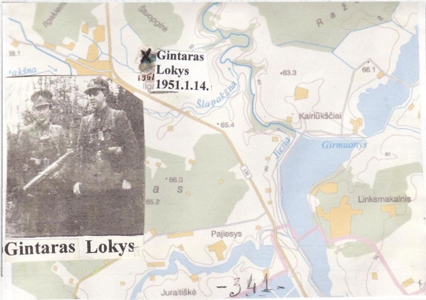 Partizanai Antanas Pu-žas-Gintaras ir Karolis fazumas-Lokys bei jų žūties vieta